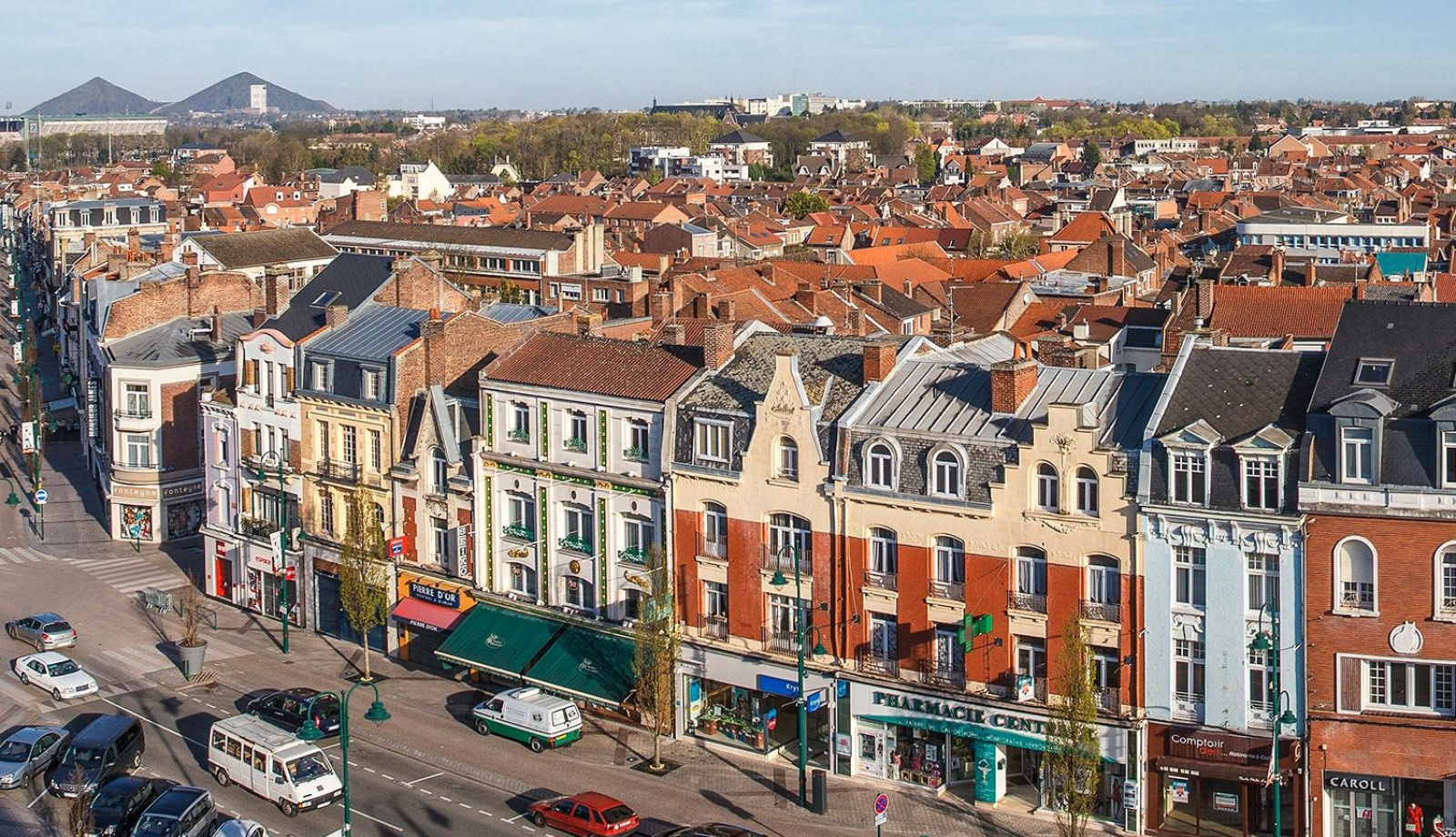 Vue aérienne sur les immeubles de Lens — investissement en pleine propriété
